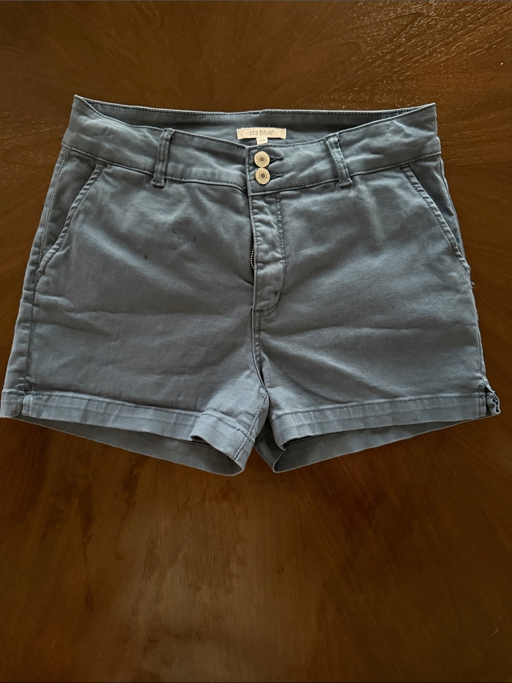 STS Blue Lulu High Rise Short Trouser Double Button- Navy